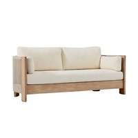 Nouveau modèle d'ensembles de restaurant en bois minimaliste chaise de salle à manger mobilier d'extérieur ensembles de canapés de jardin avec table basse