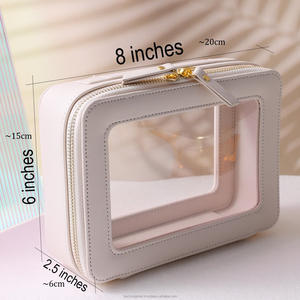 Wholesales Makeup Organizer <b>Bag</b> Potable Make up <b>Bag</b> for <b>Toiletry</b> Cosmetics Accessories <b>With</b> Divider and Brushes <b>Compartments</b> - Product Image 5