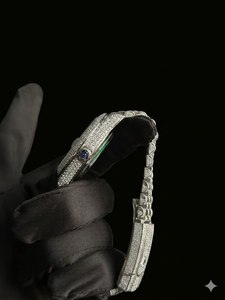 Reloj Mecánico de Acero Inoxidable con Cristales de Moissanita Cuadrados VVS, Chapado en Oro Brillante de Lujo, 100% Probado con Diamantes, Estilo Hip Hop - Product Image 2