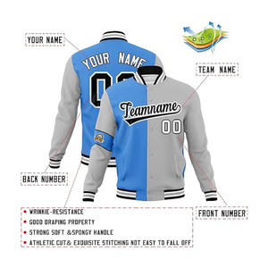 OEM Strong Stitching Durable Corduroy Fabric Comfortable Wear Stylish Design Baseball Jackets Stand Front Fur <b>Shell</b> Men's Summer - Product Image 3
