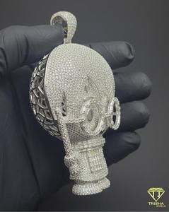 Colgante Premium de Personaje de Dibujos Animados con Diamantes de Moissanita y Cadena de Plata 925 - Product Image 6