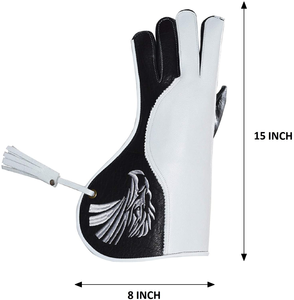 Guantes de cetrería de cuero de vaca de diseño personalizado al por mayor, doble capa, protección suave para el brazo, para uso en áreas silvestres - Product Image 6