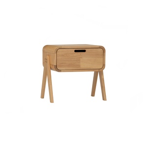 Contemporary Modern Solid Wood Malaysian Oak <b>Small</b> Nighstand with Storage <b>Drawer</b> for <b>Small</b> Bedroom and Living Room - Product Image 1