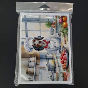 English Setter the Chef Whimsical A7 Size <b>5x7</b> Blank Note Cards Pack of 8 Includes <b>Envelopes</b> - Product Image 3