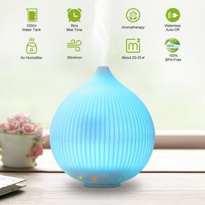 Diffuseur d'huiles essentielles ultrasonique à brume froide de 330 ml avec 7 lumières LED colorées, fonction d'arrêt automatique sans eau - Product Image 5