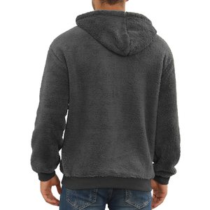 Sudaderas con Capucha Sherpa, Sólidas, Transpirables, Gruesas, Extra Grandes para Hombre, Sudaderas con Logotipo Personalizado para Invierno - Product Image 2