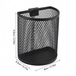 Mounted Basket With <b>Hook</b> Wall Hanging Pencil Holder Large Capacity Mesh Metal Pen Cup Desk Organizer - Product Image 2