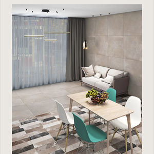 Baldosa de porcelana mate con textura esculpida de 600x600 mm para conceptos de suelos residenciales y comerciales de alta gama - Product Image 1