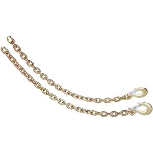 Catena di traino G80 per trasporto, 3/8" x 2.9FT, con moschettone a forcella, 7100 libbre SWL, per impieghi gravosi nel settore forestale, confezione da 2 - Product Image 1