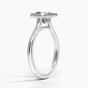 Bague BOJ 025 en argent 925, coupe princesse, diamant serti 2 mm Luna et plaqué rhodium, mariage, 2 carats, couleur D, VVS1, moissanite certifiée GRA - Product Image 2