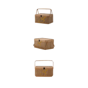 Boîte de rangement en bambou faite à la main avec couvercle pour l'organisation de la maison - Product Image 4