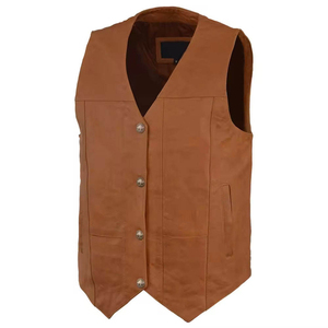 Chaleco de Cuero para Hombre, Diseño Personalizado, Resistente, de Invierno, de la Mejor Calidad, Chaleco de Cuero PU 2026, Cuello en V, Modelo Único, Gran Venta - Product Image 1