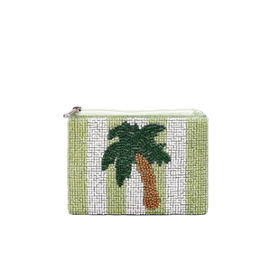 Porte-monnaie brodé à la machine avec perles, style bohème, sac artisanal à motif de fruits, fermeture ouverte, polyester respirant - Product Image 2