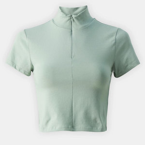 Camiseta Corta Ligera para Mujer con Acabado Suave, Camiseta Corta para Mujer para Actividades al Aire Libre - Product Image 1