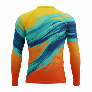 Maillot de compression à manches courtes de qualité supérieure, sublimé, respirant, coutures durables, pour MMA, BJJ, surf, entraînement, personnalisable - Product Image 2