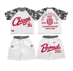 Ensemble T-shirt et Short en Jersey Personnalisé 100% Polyester Streetwear Été Football Graphique Coupe Boxy 2 Pièces pour Homme - Product Image 5