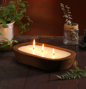 Cuenco de madera para velas, decoración del hogar, centro de mesa de madera de alta calidad, cuencos de madera para velas - Product Image 1