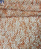 YX1465 Tissu en maille ouverte blanc en gros avec paillettes de 8 mm pour robes de mariée, robes de soirée et confection de vêtements