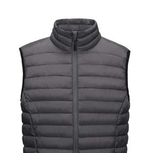 Custom <b>Lightweight</b> Warm Cotton Filled Sleeveless Puffer <b>Jacket</b> with Stand Collar Canvas Fabric Custom Made Size for <b>Men</b> Winter - Product Image 4