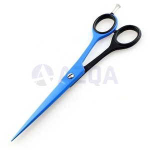 Ensemble de ciseaux de barbier professionnels en acier inoxydable bleu et noir, ciseaux de coupe et d'éclaircissement pour usage en salon - Product Image 2