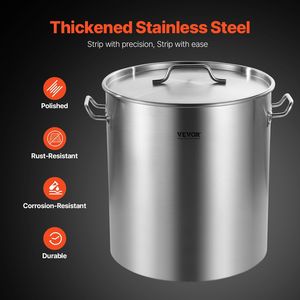 Large 54L Stainless Steel Stockpot Heavy Duty Commercial Grade Soup & Stock <b>Cookware</b> with Lid Handle and Sauce Pot Basket - Product Image 3