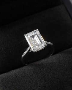 Bague de fiançailles/mariage vintage en or jaune 14 carats avec diamant de culture IGI/GIA, or blanc fin unisexe, pour anniversaire, digne d'une fête - Product Image 1