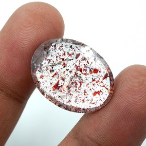 HAYAAT GEMS - Gema Suelta Natural Super Seven de 20.50 Ct, Corte Ovalado, Cristal Transparente con Juego de Colores para Joyería - Product Image 4