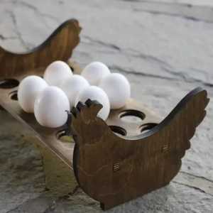 Wooden <b>Egg</b> Bowl with Duck Feet Base Creative <b>Egg</b> Holder <b>Storage</b> Bowl Kitchen Decor <b>Egg</b> Organizer Rustic Display Stand - Product Image 2