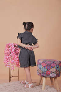 Conjunto de ropa para niñas de algodón de calidad superior al mejor precio, camisa informal de manga corta con estampado floral para niños de lujo de 1 a 12 años - Product Image 4