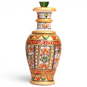 Jarrón de Flores de Mármol Hecho a Mano, Maceta Decorativa de Mármol, Maceta Pintada a Mano para Mesa, Jarrón Decorativo Pequeño de Mármol - Product Image 2
