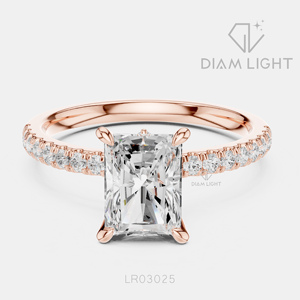 Engagement <b>Ring</b> in 14KT White Gold F+ Color VS+ Clarity for Women Luxury <b>Ring</b> IGI Certified 1.56CT Radiant Cut Lab Grown Diamond - Product Image 5
