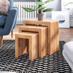 Wooden <b>Rectangle</b> Nesting <b>Coffee</b> <b>Tables</b> High Quality Handmade Eco-Friendly Tabletop | Wholesale | Best Factory Price - Product Image 2