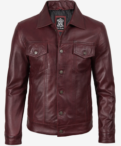 High Quality Custom <b>Men</b>’s Fashion Streetwear <b>Jacket</b> Leather <b>Trucker</b> <b>Jacket</b> for <b>Men</b> OEM Custom Logo Vintage Style Outerwear - Product Image 2