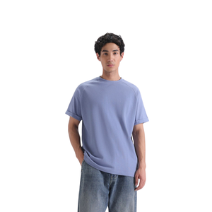 Camiseta Casual de Algodón con Manga Raglán para Hombre, Cuello Redondo, Talla Grande, Cómoda, para Uso Diario, Verano, Básica, Personalizable - Product Image 1