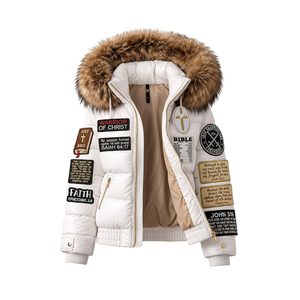 Chaqueta acolchada con capucha para hombre, estilo streetwear, con forro de algodón, impermeable, transpirable, con forro de piel sintética, para invierno. - Product Image 3