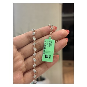 สร้อยข้อมือเพชร Radiant Lab Grown 4.60 กะรัต ทองคำแท้ ดีไซน์ Radiant Link แบบสลับกัน สร้อยข้อมือหรูหราทันสมัย - Product Image 4