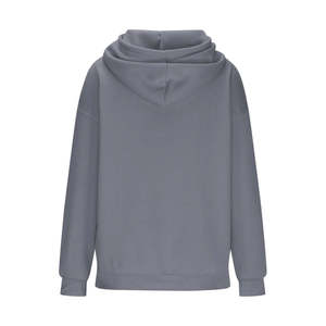 เสื้อฮู้ดผู้หญิงสีเทา สั่งทำขายส่งจากสหรัฐอเมริกา เสื้อคลุมมีฮู้ดลำลองสำหรับฤดูหนาว สไตล์สตรีทสบายๆ ใส่ได้ทุกวัน จากโรงงานผู้ผลิต - Product Image 2