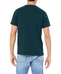 Camiseta de Manga Corta para Hombre, Corte Regular, Color Verde Sólido, Cuello Redondo, Estampado Casual, Secado Rápido - Product Image 4