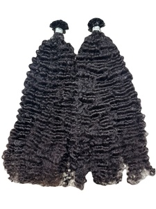 Extensiones de cabello humano sin procesar de Punta 100% de alta calidad rizado para mujeres negras - Product Image 3