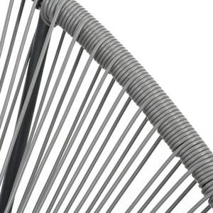 Chaise Rocking Moon en rotin gris poly pour l'extérieur pour le jardin - Product Image 6