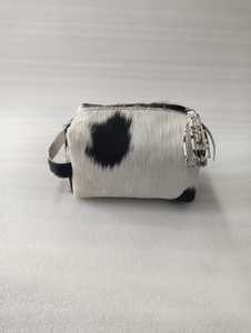 Handmade Cowhide Hair-On Leather Clutch <b>Bag</b> with Zipper Closure for Women's Makeup & <b>Travel</b>-Animal Prints Large/<b>Small</b> Sizes - Product Image 2