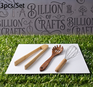 Offre Spéciale – Lot de 5 Ustensiles de Cuisine en Bois – Cuillère, Spatule, Fourchette en Bois pour la Maison – Prix Usine - Product Image 2