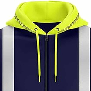 Men's High Visibility Reflective Work Pants Yellow Navy Blue Silver Stripes Abrasion Resistant Quick Dry Breathable Oeko-<b>Tex</b> - Product Image 4