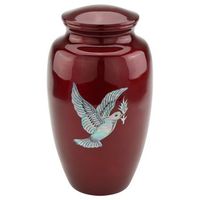Urna Funeraria de Metal Ecológica Moderna para Cenizas, Hecha a Mano, Estilo Art Deco, con Esmalte Agrietado, Cilíndrica, de 3-4L, Venta al Por Mayor