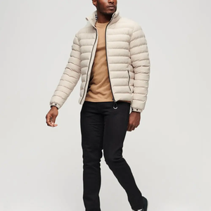 Chaqueta Acolchada Unisex, Abrigo Acolchado Cálido de Invierno con Cierre de Cremallera, Color Sólido, Estilo Casual, Cortavientos, Largo Corto - Product Image 2