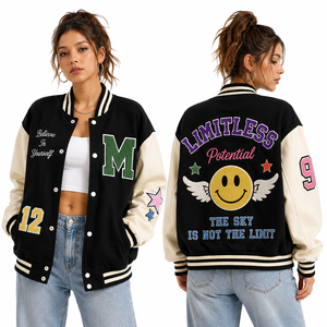 Chaquetas Varsity Personalizadas, Chaqueta de Béisbol para Hombre y Mujer, Chaqueta Oversize, Uniformes de Béisbol, Diseños Modernos 2026 - Product Image 2