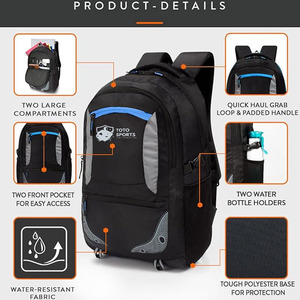 Système de transport léger et confortable de qualité supérieure, meilleur fournisseur, fermeture éclair respirante et fluide, logo personnalisé, sac à dos scolaire - Product Image 2