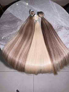 ผมแท้ 100% สีบลอนด์ ผมตรงแบบเป็นมัด ผมมนุษย์บริสุทธิ์ ต่อผมแบบเป็นช่อ - Product Image 5
