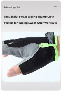 Custom <b>Half</b> Finger Fitness Gloves Breathable Non <b>Slip</b> Gym Workout Weightlifting Gloves Training Sports Gloves OEM ODM Wholesale - Product Image 5