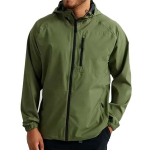 Veste coupe-vent personnalisée de haute qualité avec logo, imperméable, légère, à capuche, coupe-vent, résistante à l'eau pour hommes - Product Image 1